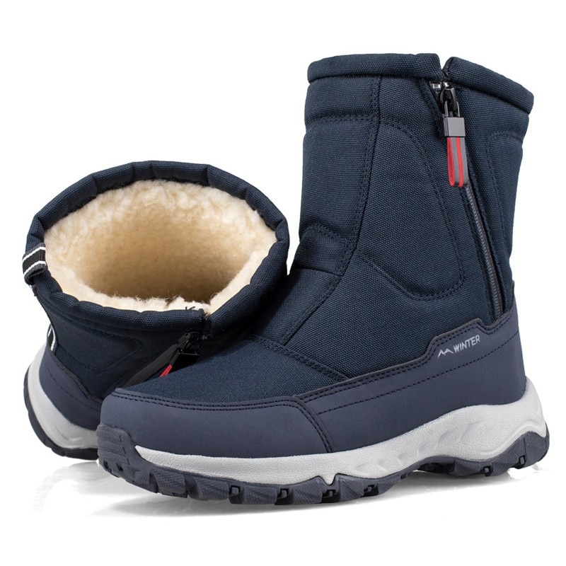 Bottes Après-ski Homme - Daim Imperméable, Intérieur Fourrure épaisse - Semelle Antidérapante - Pour Hiver Et Neige