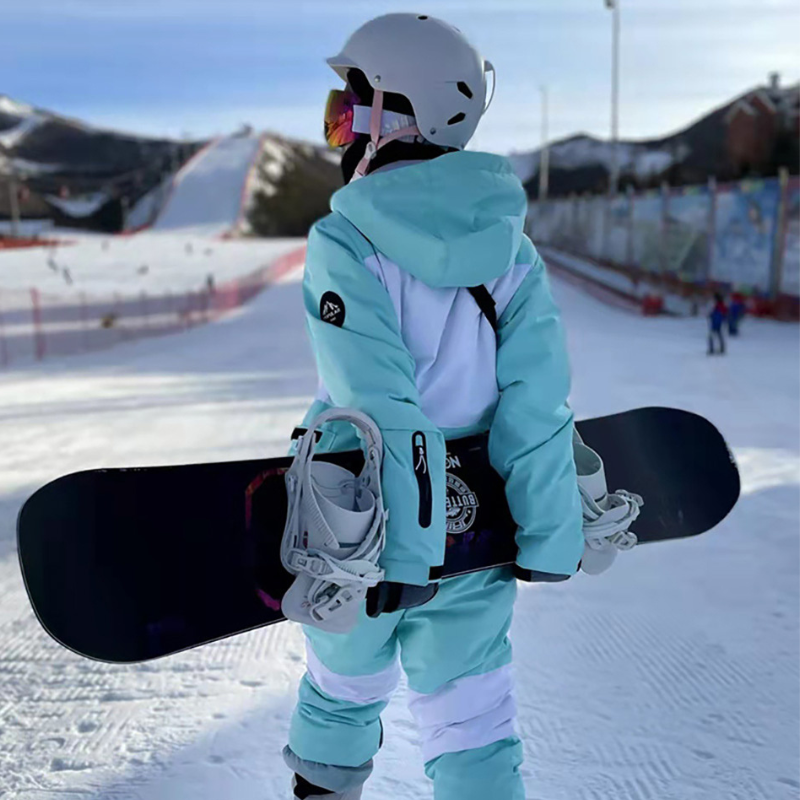 Combinaison De Ski Femme Une Pièce - Hiver Chaud Imperméable - Snowboard Sports Plein Air - Zippée